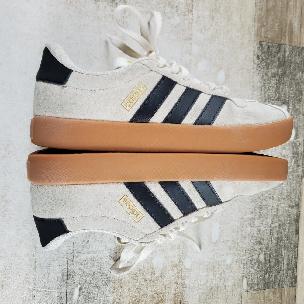Adidas VL Court 3.0 Womens Shoes Sz 9 Low Top Suede Lace Up Sneakers